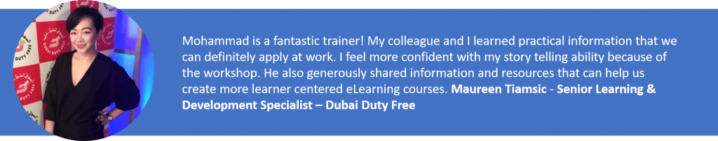  Instructional design workshop in Dubai , elearning workshop dubai 2022